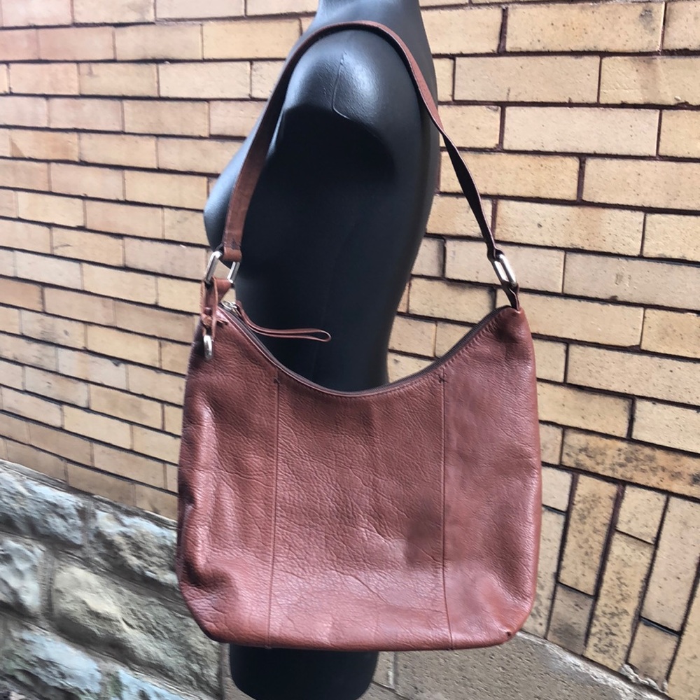 Vintage 90’s y2k Charter Club brown Genuine Leather Shoulder Bag